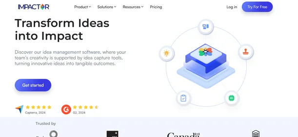 Impactor App homepage