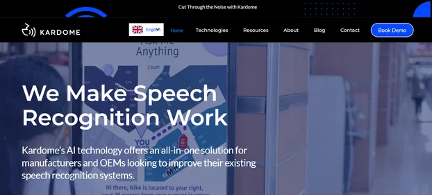 Kardome homepage