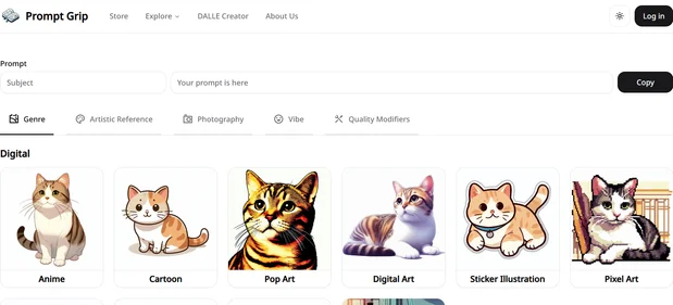 PromptGrip homepage