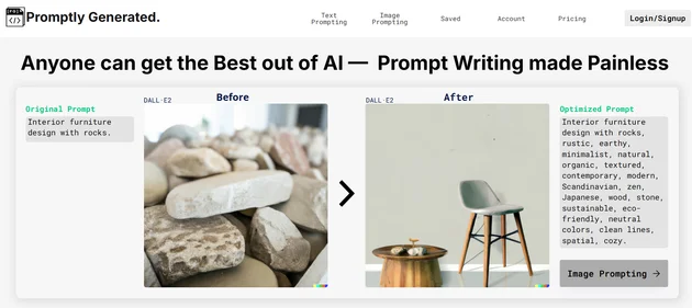 Promptly Generated homepage