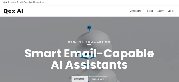 Qex AI homepage