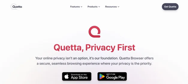 Quetta Browser homepag e