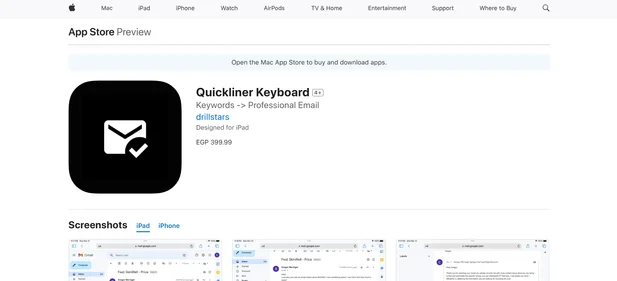 Quickliner Keyboard homepage