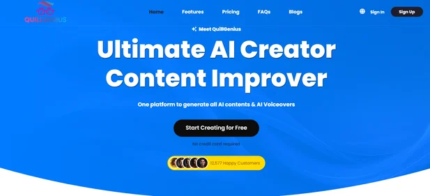 QuillGenius homepage