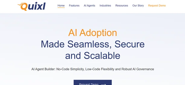 Quixl AI homepage