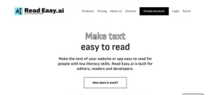 Read Easy AI homepage