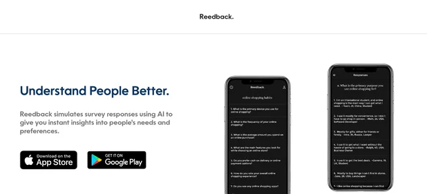 Reedback homepage
