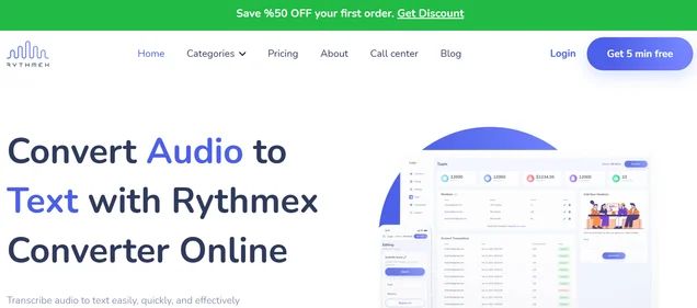 Rythmex homepage
