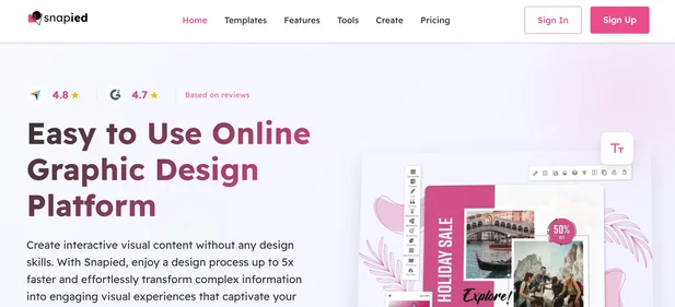 Snapied homepage