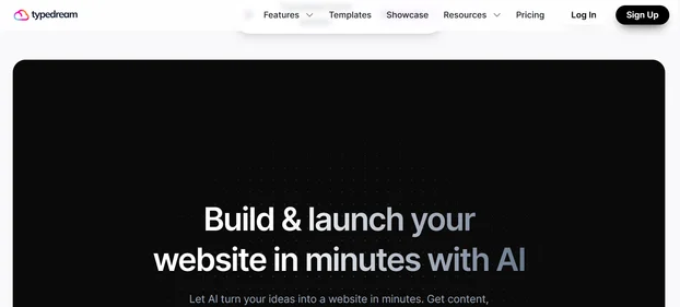 Typedream homepage