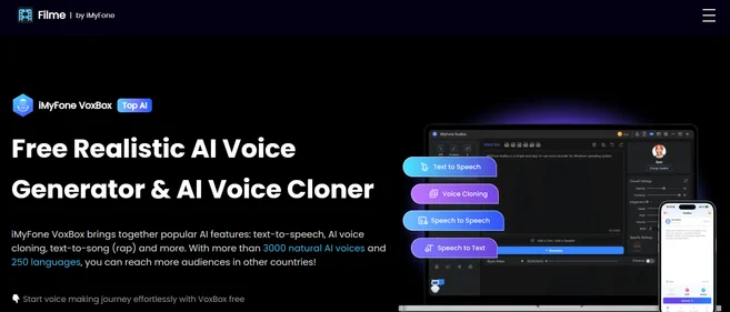 VoxBox homepage