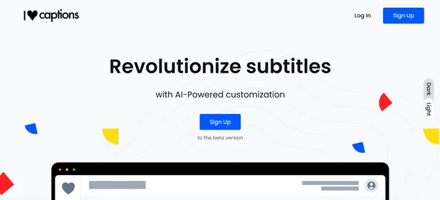 iCaptions homepage