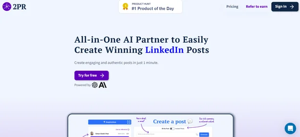 2PR 2 homepage