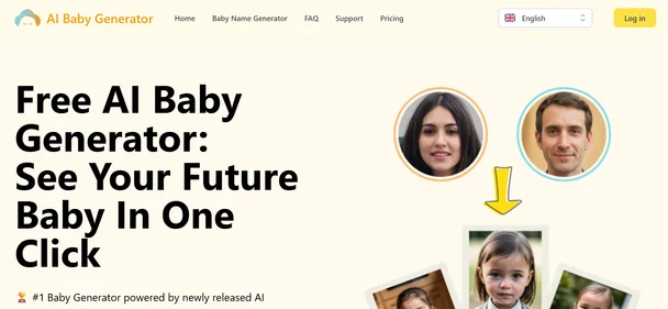 AI Baby Generator homepage