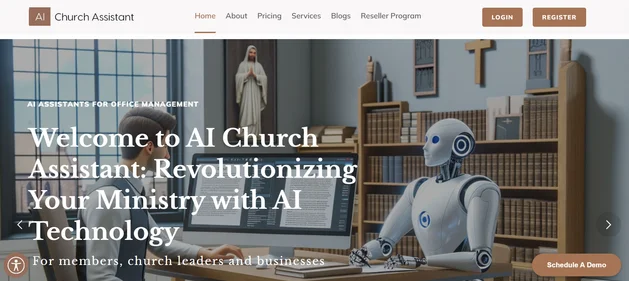 AI Church Assistant homepage