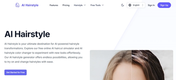 AI Hairstyle homepage