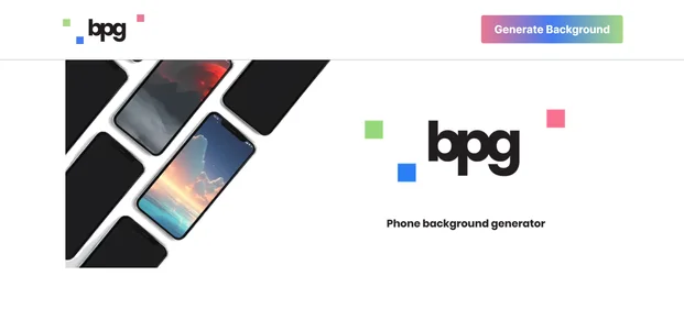 AI Phone Background Generator homepage