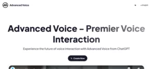 Advanced Voice AI homepage