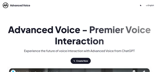 Advanced Voice AI homepage
