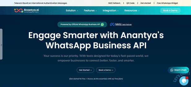 Anantya AI homepage