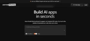 AnotherWrapper AI App Generator homepage