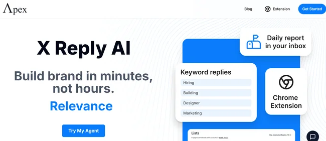 Apex 9 homepage