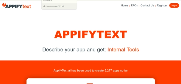 AppifyText AI homepage