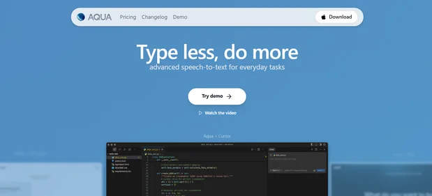 Aqua homepage