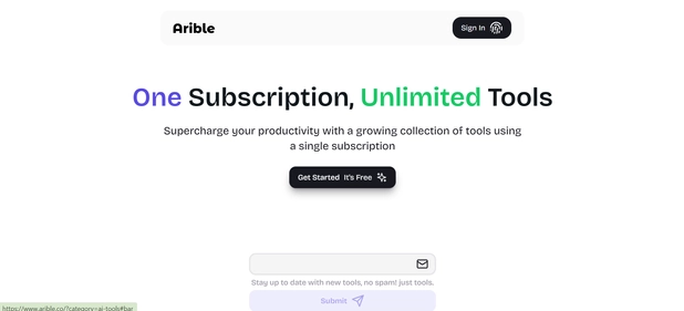 Arible homepage