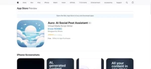 Auro AI Social Post Assistant Homepage