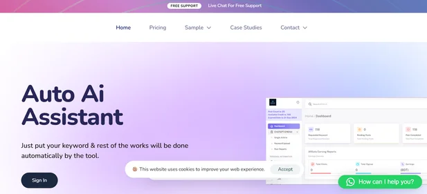 Auto AI Assistant homepage