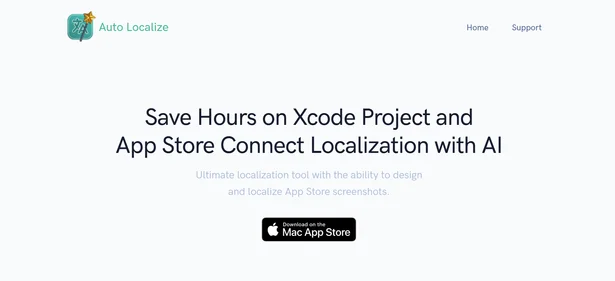 Auto Localize App Homepage
