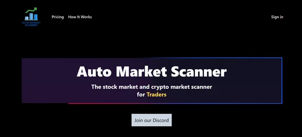 Auto Market Scanner Homapage
