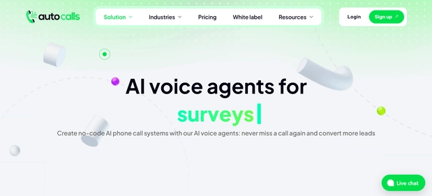 AutoCalls AI Homepage