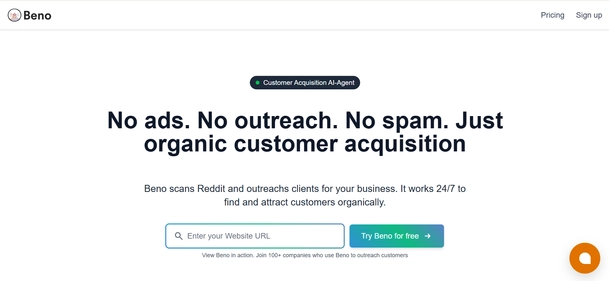 Beno One homepage