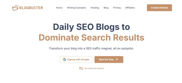 Blogbuster homepage