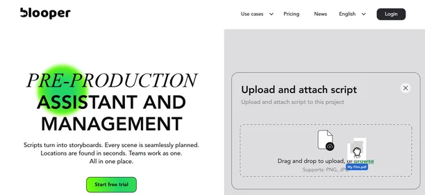 Blooper homepage