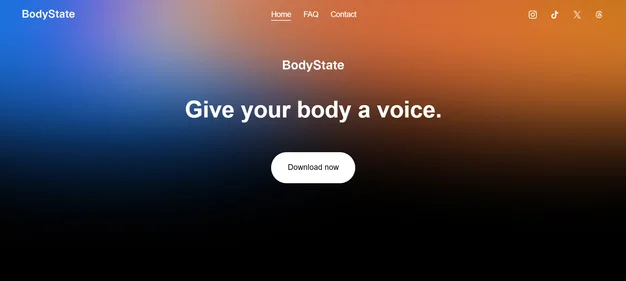 BodyState AI homepage