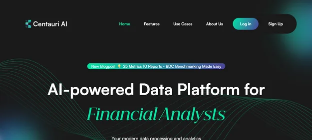 Centauri AI homepage