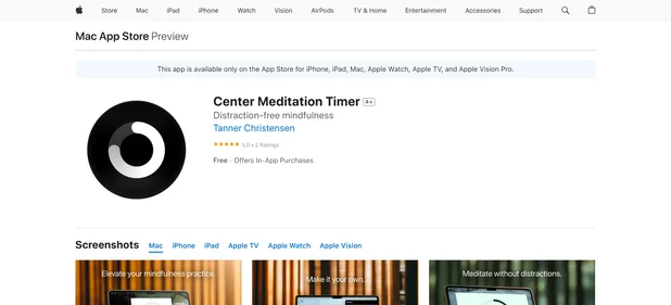 Center Meditation Timer homepage