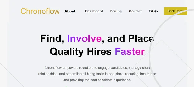 Chrono Flow AI homepage