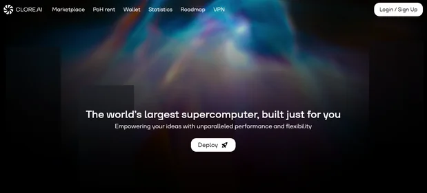 Clore AI homepage