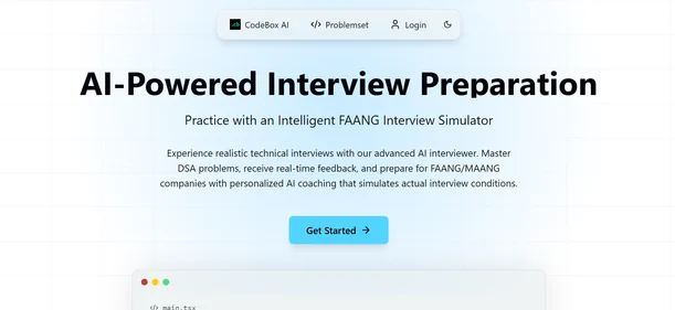Codebox AI homepage