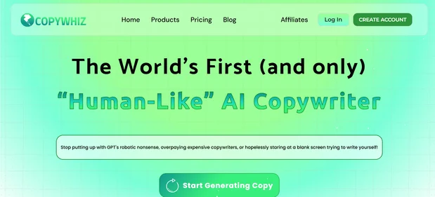 Copywhi AI homepage
