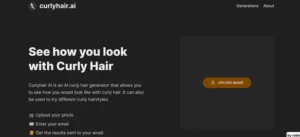 CurlyHair AI homepage