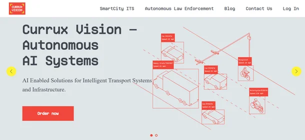 Currux Vision AI homepage