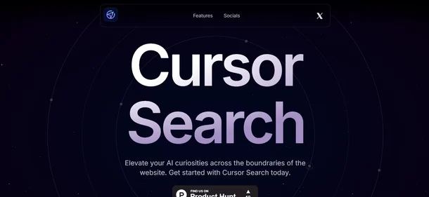 Cursor Search homepage