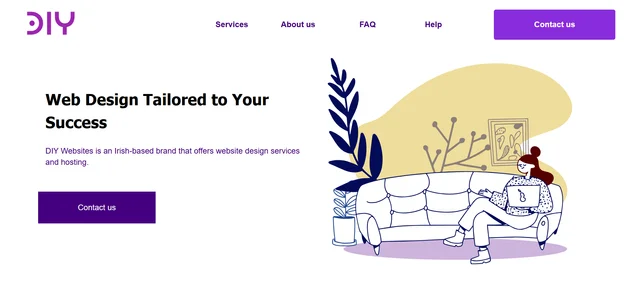 DIY Websites AI homepage