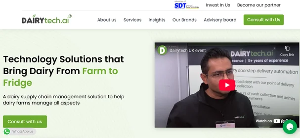 DairyTech AI homepage