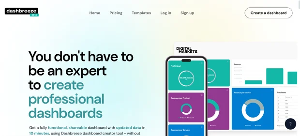 Dash Breeze homepage